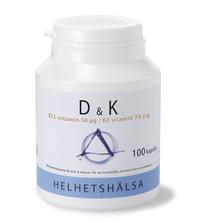 Helhetshälsas D&K vitamin 100 kapsl/D&K vitamiini 100 kapselia